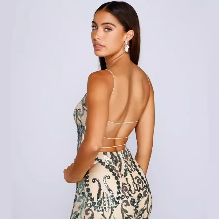 Fashion Personality Sequin Female Sequins Dress