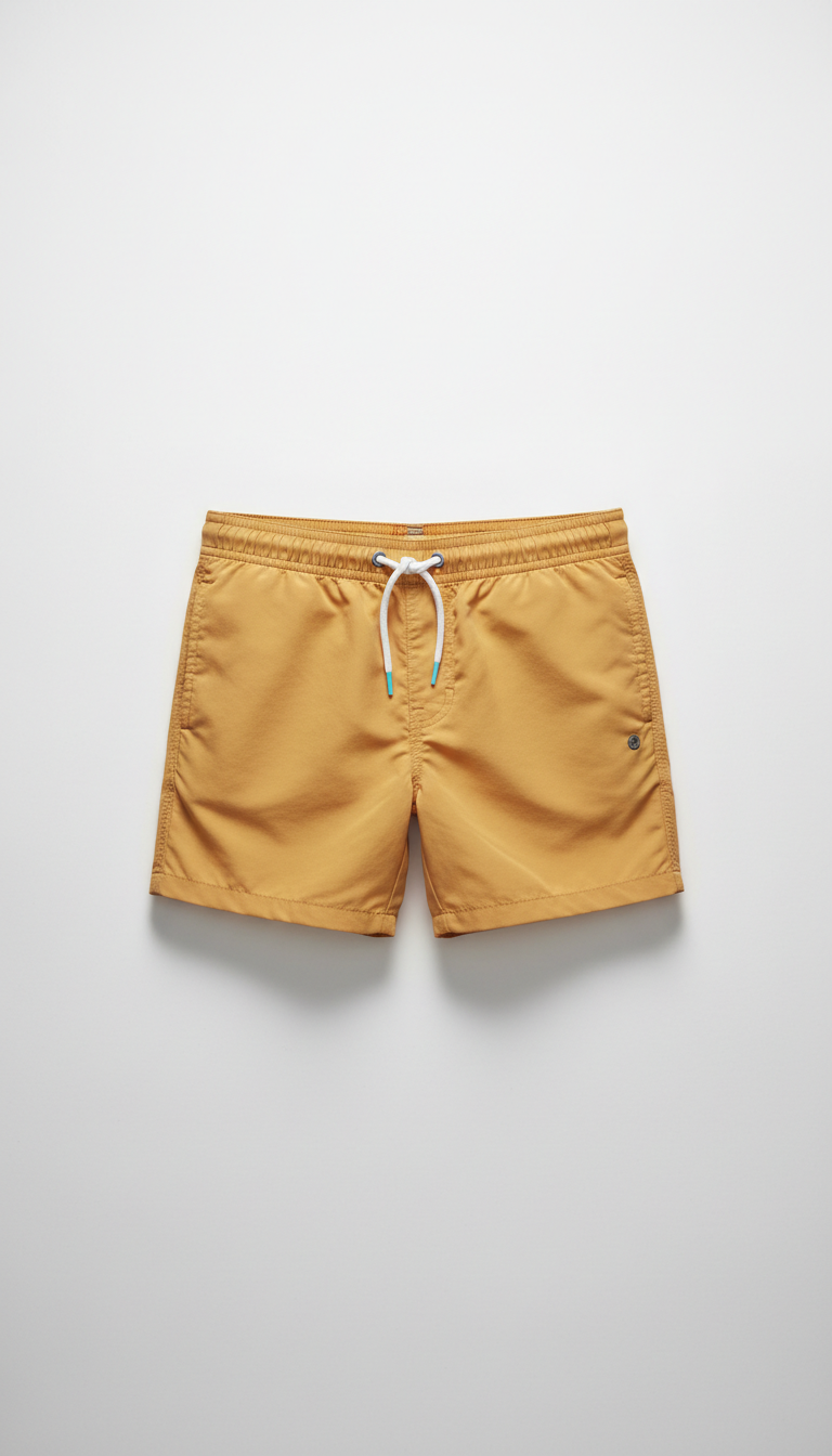 Wave Print Swim Trunks